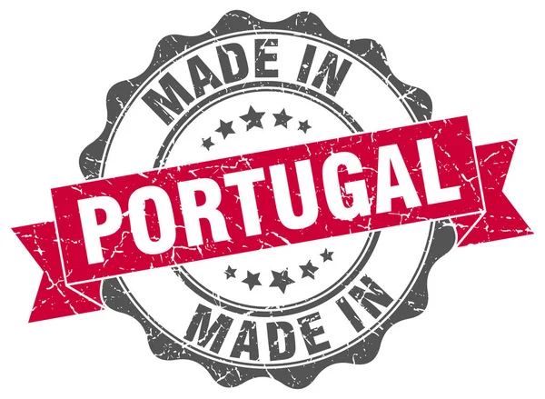 Made in Portugal sigillo rotondo — Vettoriale Stock