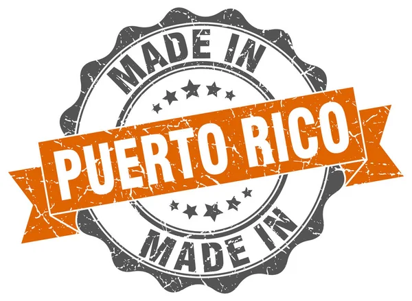 Hecho en Puerto Rico sello redondo — Vector de stock