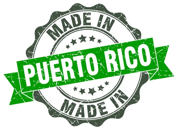 Made in Puerto Rico round seal — Stock Vector