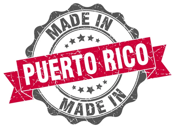 Hecho en Puerto Rico sello redondo — Vector de stock