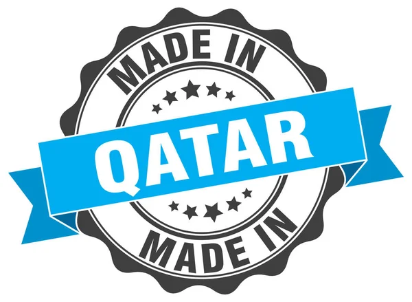 Gemaakt in Qatar ronde zegel — Stockvector