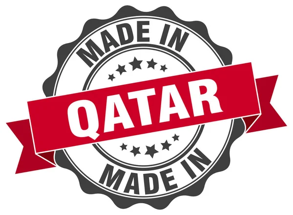 Made in Qatar round seal — Stock Vector