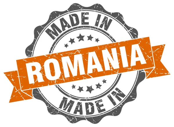 Сделанная в Румынии круглая печать — стоковый вектор