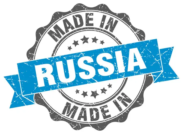 러시아에서 만든 물개 라운드 — 스톡 벡터