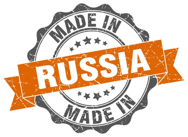 Made in Russia round seal — Stock Vector