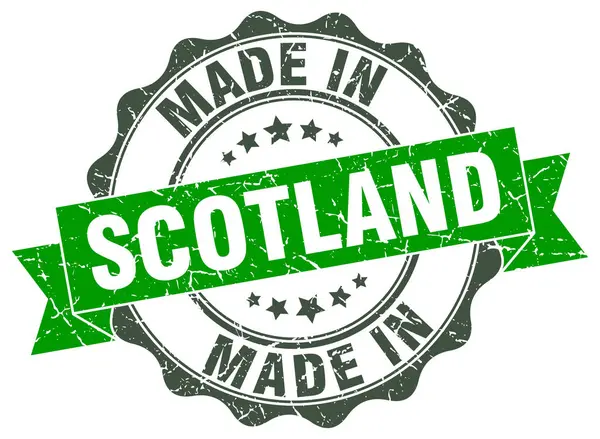 Feita na Escócia selo redondo — Vetor de Stock