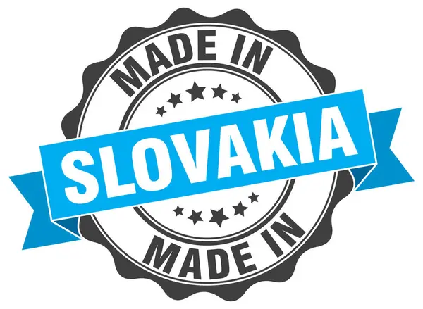 Made in Slovakia round seal — Stock Vector