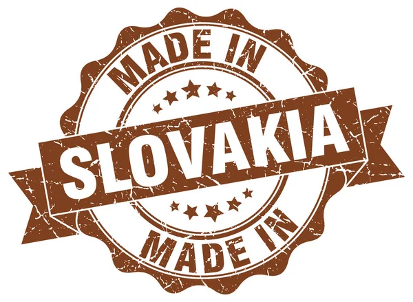 Slovakya'da yapılan mühür yuvarlak — Stok Vektör