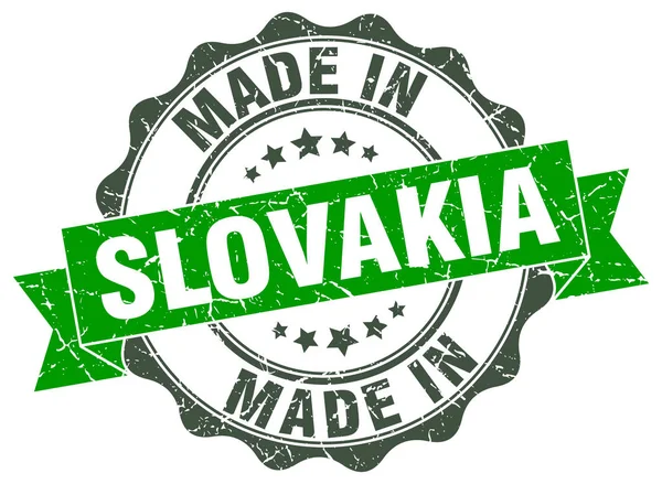 Gemaakt in Slowakije ronde zegel — Stockvector