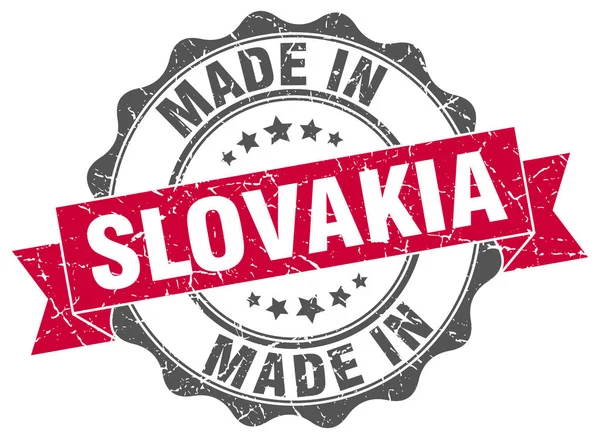 在斯洛伐克制造圆密封 — 图库矢量图片