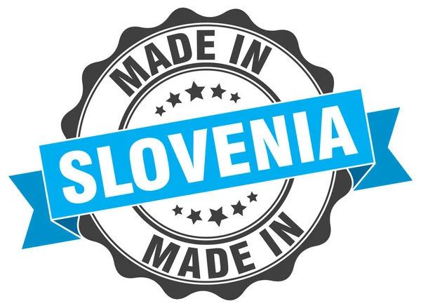 Gemaakt in Slovenië ronde zegel — Stockvector