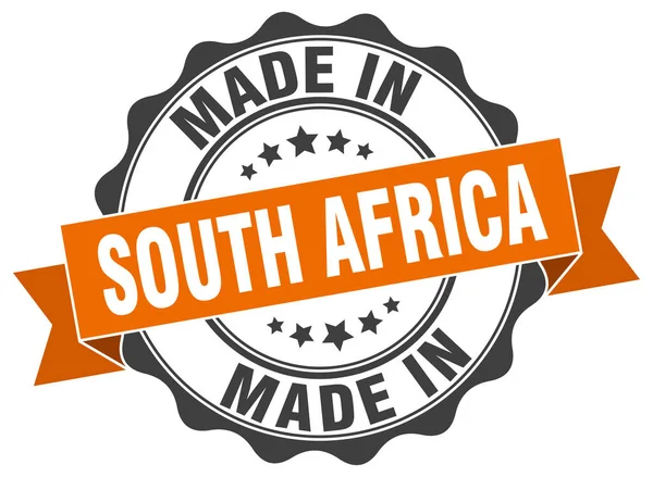 Dibuat di Afrika Selatan segel bulat - Stok Vektor