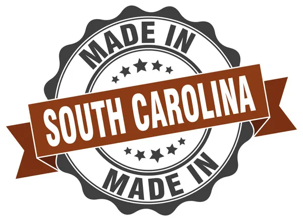 Made in South Carolina round seal — Stock Vector