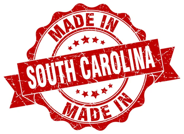 Gemaakt in Zuid-Carolina ronde zegel — Stockvector