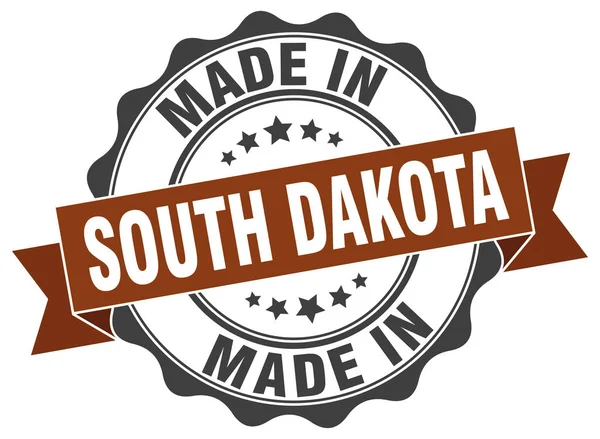Made in South Dakota round seal — Stock Vector