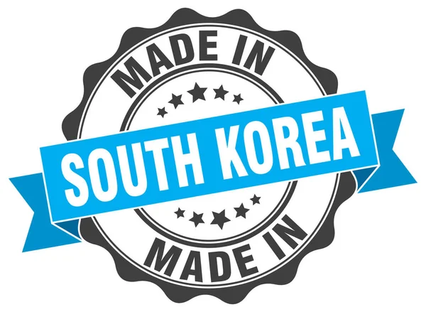 Made in South Korea round seal — Stock Vector
