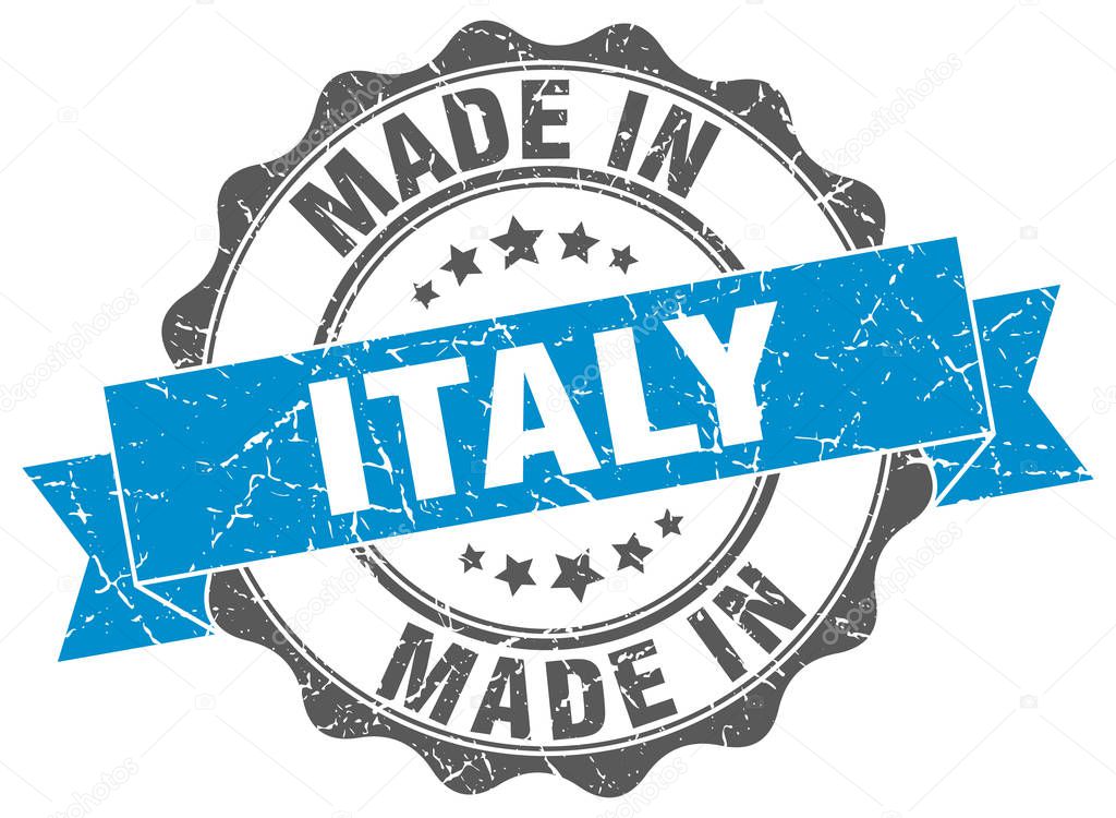 made in Italy round seal