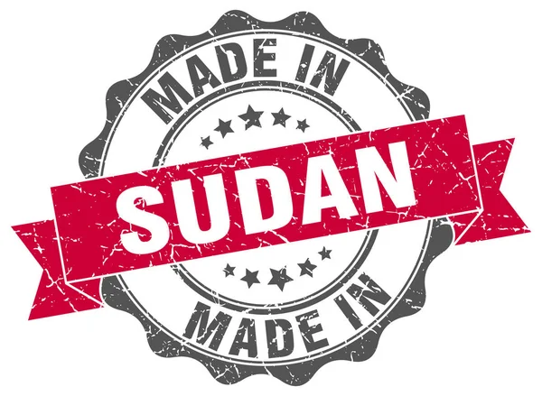 Made in Sudan round seal — Stock Vector