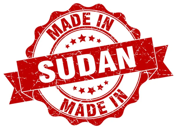 Made in Sudan round seal — Stock Vector