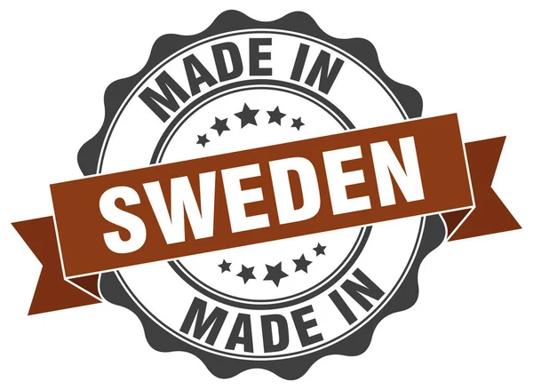 Vyroben ve Švédsku kulaté razítko — Stockový vektor