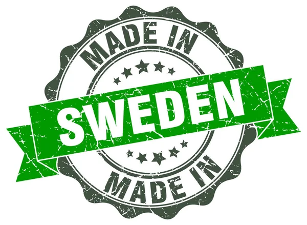 Made in Sweden round seal — Stock Vector