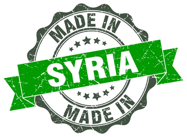 Feita na Síria selo redondo — Vetor de Stock