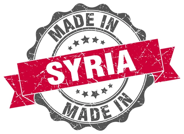 シリアで作られた丸いシール — ストックベクタ