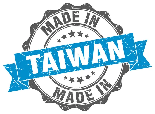 Tayvan malı mühür yuvarlak — Stok Vektör