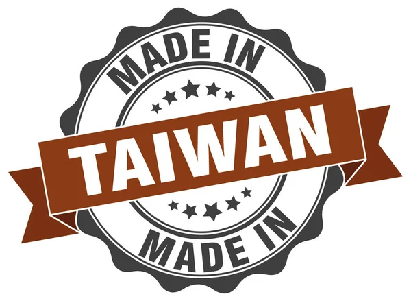 Made in Taiwan sigillo rotondo — Vettoriale Stock