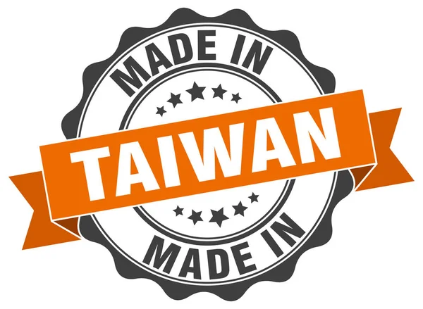 Tayvan malı mühür yuvarlak — Stok Vektör