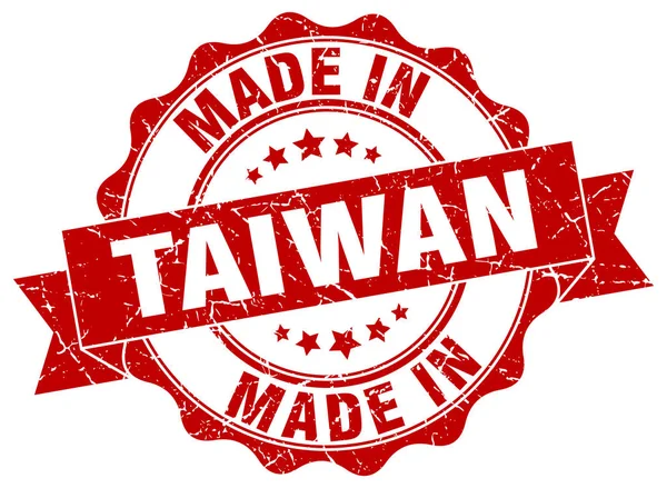 Made in Taiwan sigillo rotondo — Vettoriale Stock
