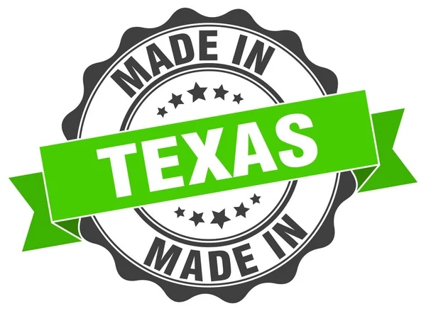 Made in Texas sigillo rotondo — Vettoriale Stock