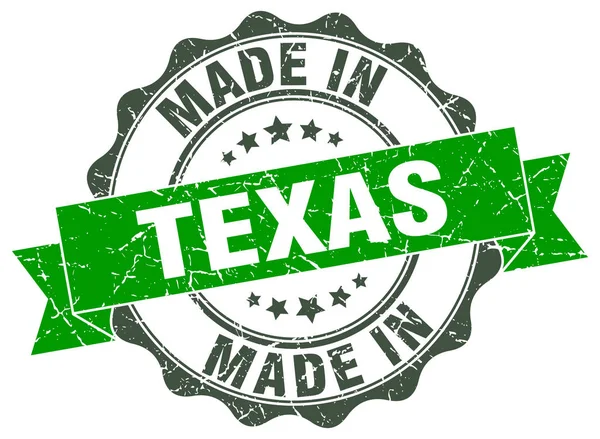 Made in Texas sigillo rotondo — Vettoriale Stock