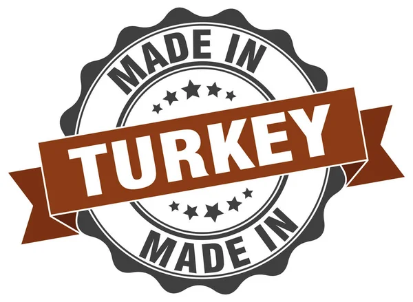 Gemaakt in Turkije ronde zegel — Stockvector