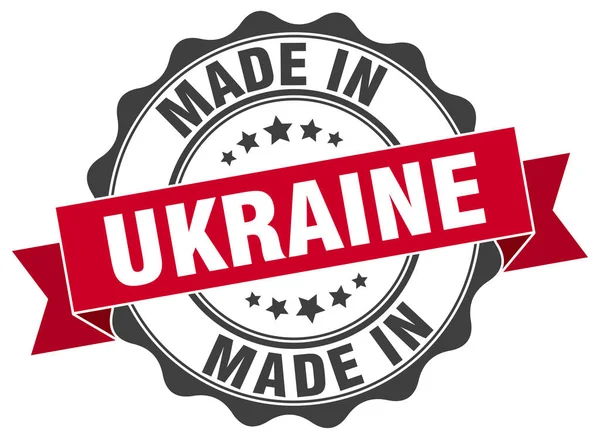 Круглая печать украинского производства — стоковый вектор