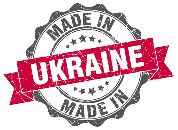 Wykonane na Ukrainie okrągłe uszczelnienie — Wektor stockowy