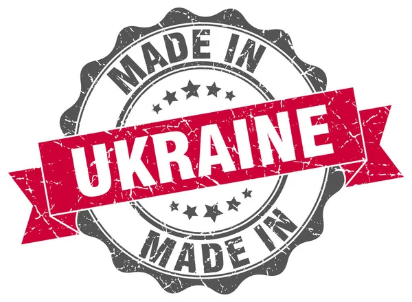 Fabriqué en Ukraine joint rond — Image vectorielle