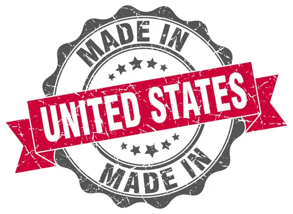 Made in United States sigillo rotondo — Vettoriale Stock