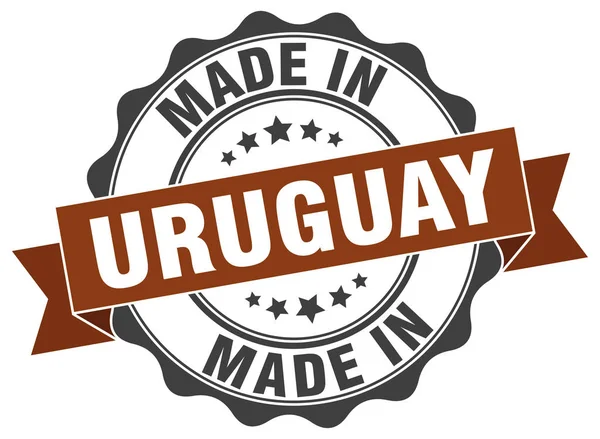 Hecho en Uruguay sello redondo — Archivo Imágenes Vectoriales