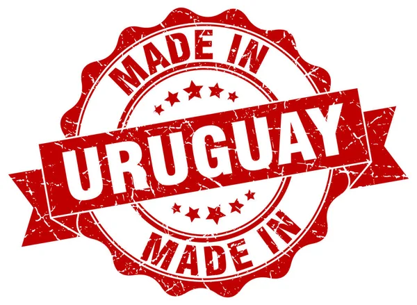 Hecho en Uruguay sello redondo — Archivo Imágenes Vectoriales