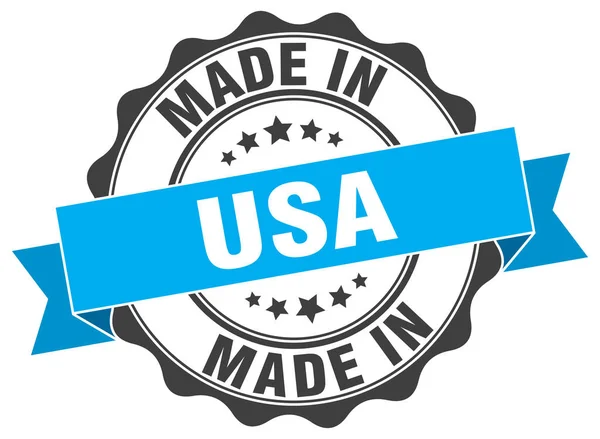 Κατασκευασμένο στις ΗΠΑ στρογγυλή σφραγίδα — Διανυσματικό Αρχείο