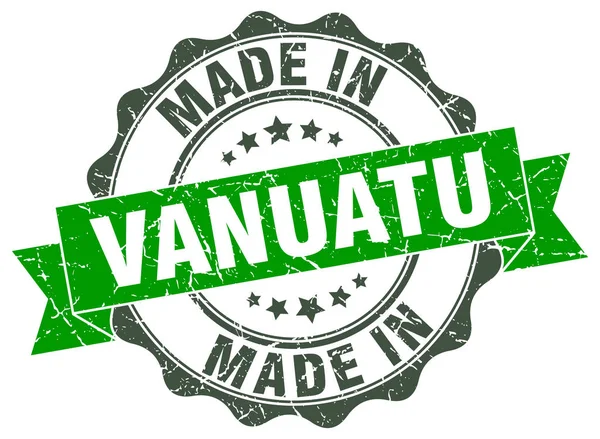 Зроблено в Вануату круглі ущільнення — стоковий вектор
