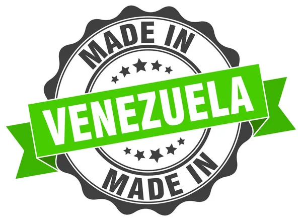 Hecho en Venezuela sello redondo — Vector de stock