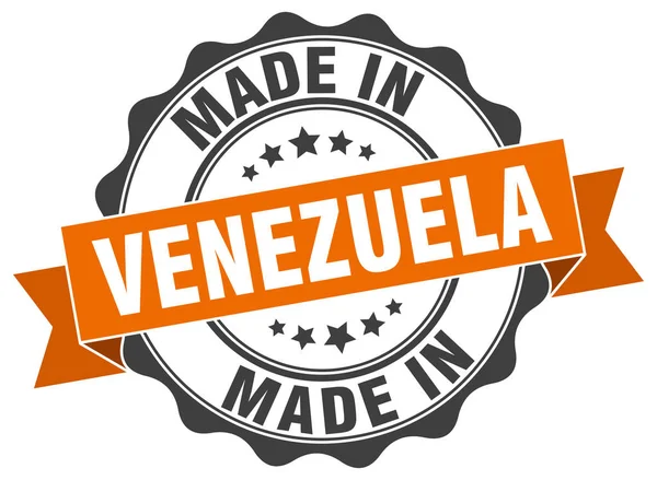 Made in Venezuela round seal — Stock Vector