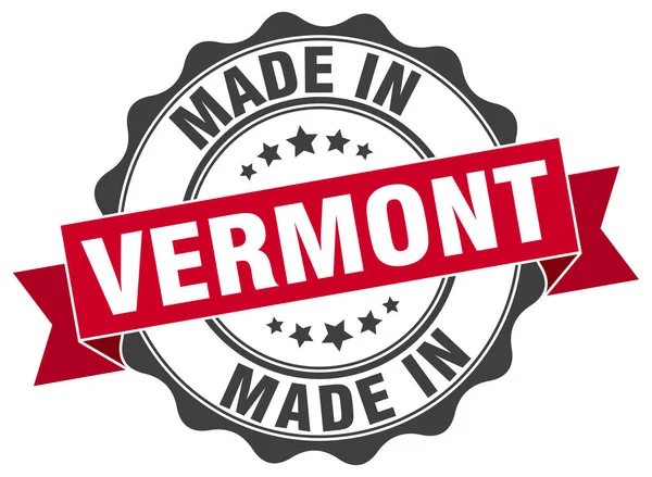 Made in Vermont round seal — Stock Vector