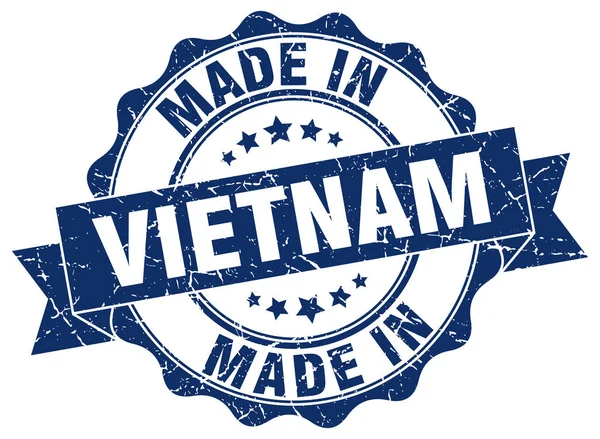 Feita no Vietnã selo redondo — Vetor de Stock