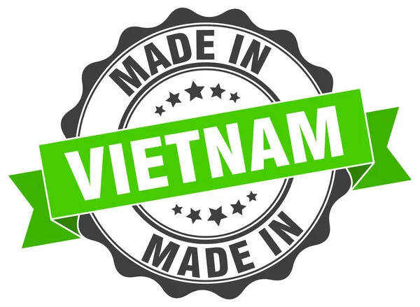 Made in Vietnam sigillo rotondo — Vettoriale Stock