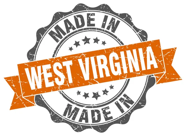 Зроблено в Західній Вірджинії круглою печаткою — стоковий вектор