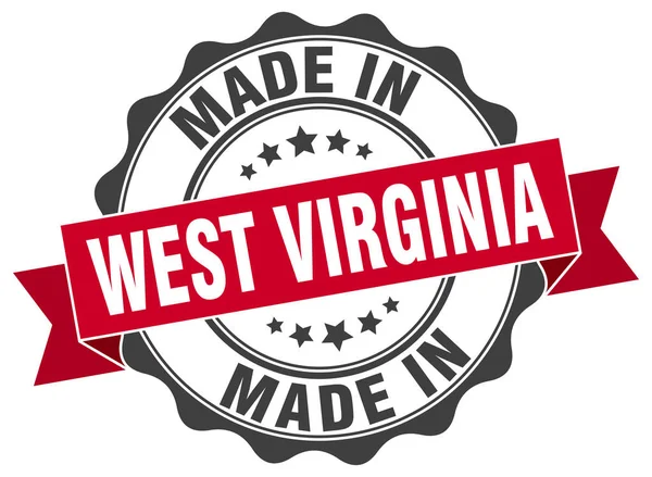 Made in West Virginia round seal — Stock Vector