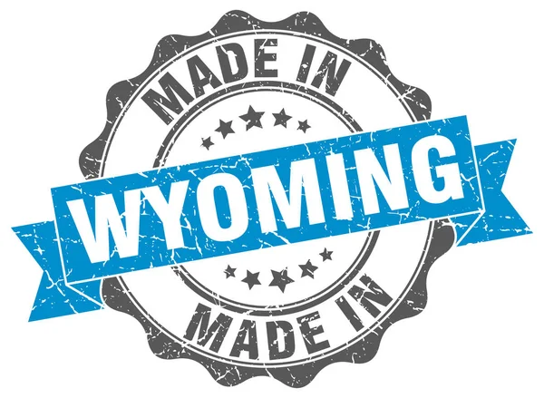 Made in Wyoming round seal — Stock Vector